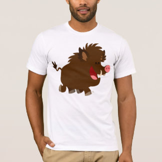 イノシシのTシャツを発するかわいい漫画 Tシャツ