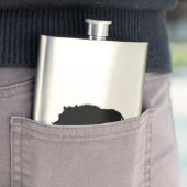 イノシシまたは野生のブタのエレガントなシルエット フラスク (インサイチュ)