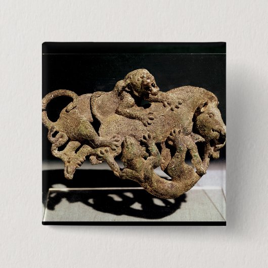 イノシシを描写する装飾用のプラク 缶バッジ (正面)