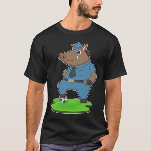 イノシシ刑事 サッカー警察 Tシャツ (正面)
