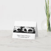 イノシシ狩り - ドイツの黒森またはババリア サンキューカード (裏面)