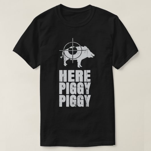 イノシシ狩り ワイルドハッグハンター ハッガー Tシャツ (デザイン正面)