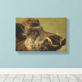 イノシシ頭 キャンバスプリント (インサイチュ (ウッドフロア))