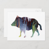 イノシシ ポストカード (正面/裏面)