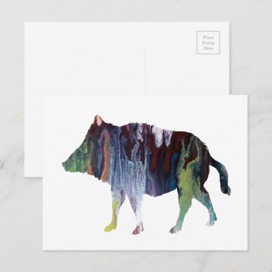 イノシシ ポストカード (正面/裏面)