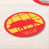 イノシシ ラウンドペーパーコースター (アングル)