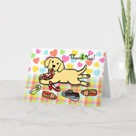 イノセントイエローラブラドール子犬ありがとう サンキューカード