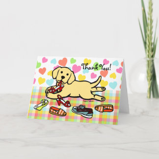 イノセントイエローラブラドール子犬ありがとう サンキューカード