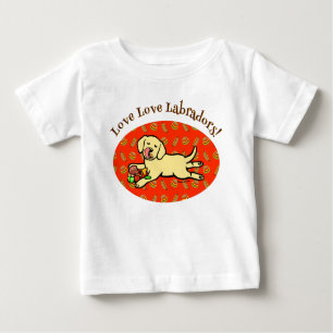 イノセントイエローラブラドール子犬マンガ ベビーTシャツ