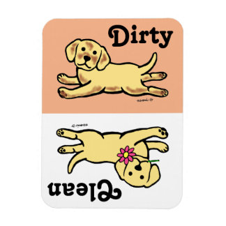 イノセントイエローラブラドール子犬マンガ マグネット