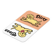 イノセントイエローラブラドール子犬マンガ マグネット (左側)