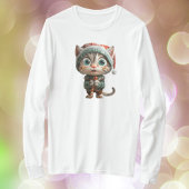 イノセントキャットクリスマス小妖精や小人ウィメンズティー Tシャツ