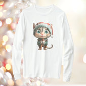 イノセントキャットクリスマス小妖精や小人メンズティー Tシャツ