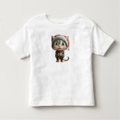 イノセントキャットクリスマス小妖精や小人幼児のティー トドラーTシャツ (正面)