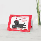 イノセントブラックラブラドールパピーバレンタイン シーズンカード (正面)