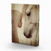 イノセント・ボンド - 子供と馬のアート フォトブロック (右)