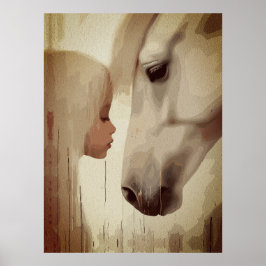 イノセント・ボンド - 子供と馬のアート ポスター