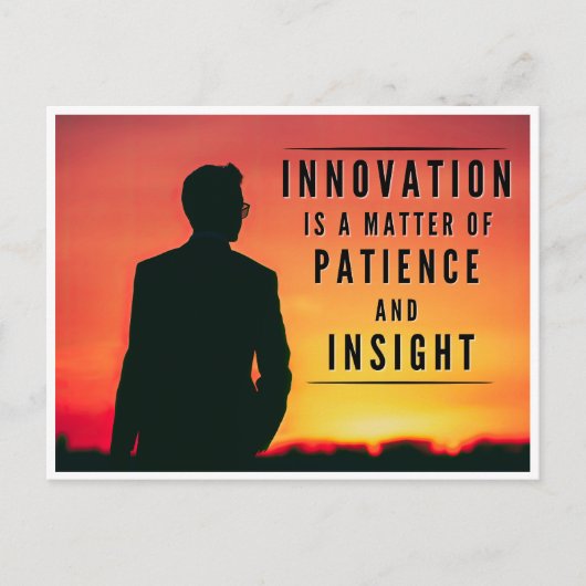 イノベーションの忍耐力感動的- ポストカード (正面)