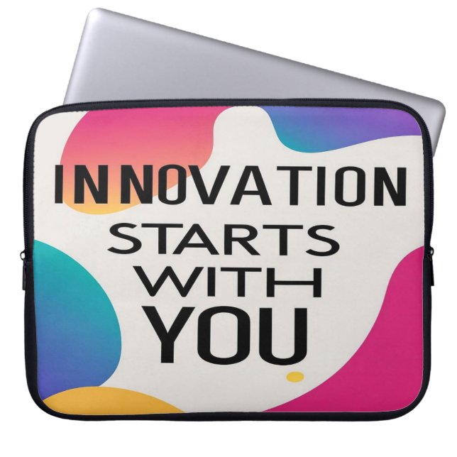 イノベーションはユーザーから開始 ラップトップスリーブ (正面)