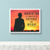 イノベーションは忍耐と洞察の問題 キャンバスプリント (インサイチュ (ウッドフロア))