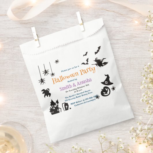 イノベーションアダルトハローウィンパーティ フェイバーバッグ (クリップ留めされた状態)