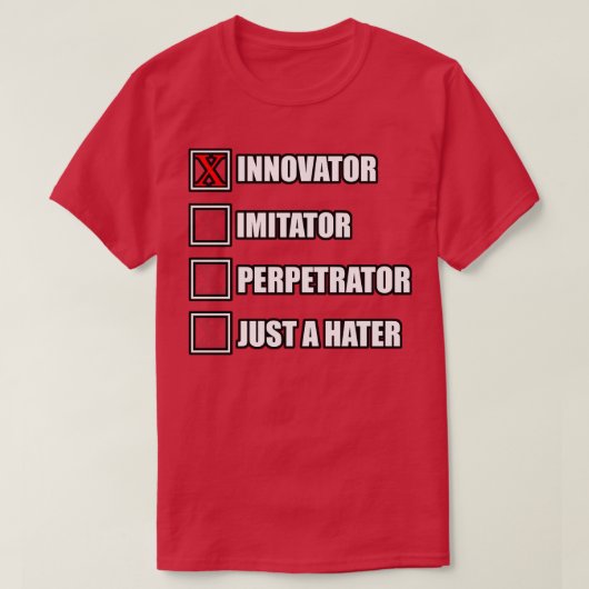 イノベーター複数選択 Tシャツ (デザイン正面)