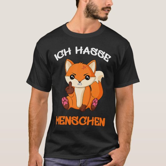 イハスメンシェンキツネキツネおもしろい Tシャツ (正面)