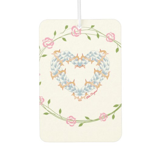 イバラのハート カーエアーフレッシュナー (正面)