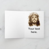 イバラの冠を持つイエス・キリスト シーズンカード (内部)