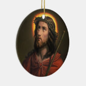 イバラの冠を持つイエス・キリスト セラミックオーナメント (右)