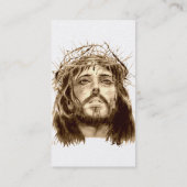 イバラの冠を持つイエス・キリスト 名刺 (裏面)