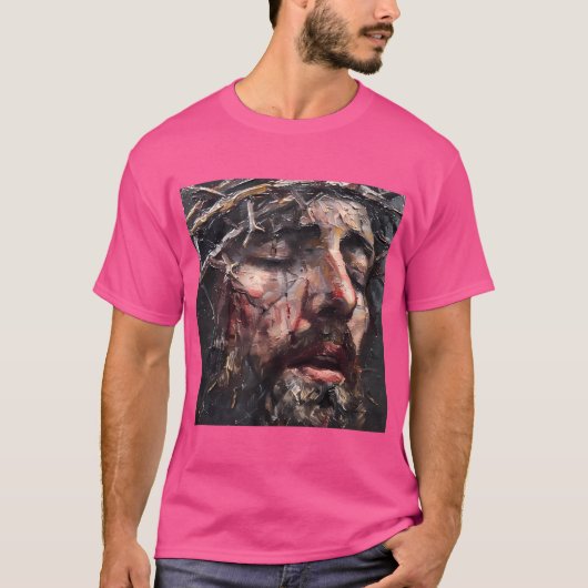 イバラの冠を持つイエス Tシャツ (正面)
