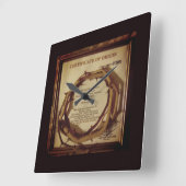 イバラの王冠 スクエア壁時計 (傾斜)