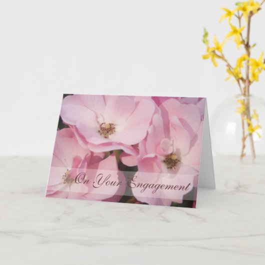 イバラは上がりました • 婚約のお祝いカード カード (黄色い花)