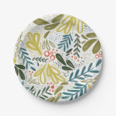イバラ |フェスティバル植物学プレート ペーパープレート (正面)