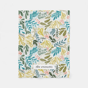 イバラ  フェスティバル植物学名前をカスタムする フリースブランケット