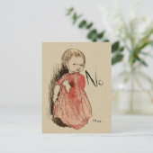 イバル・アロセニウス・リラン・ディペンティブ・小さな女の子がノーと言う ポストカード (スタンド正面)