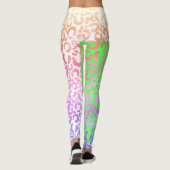 イパエレガントネマカラフルレオパードアニマルプリント レギンス (裏面)