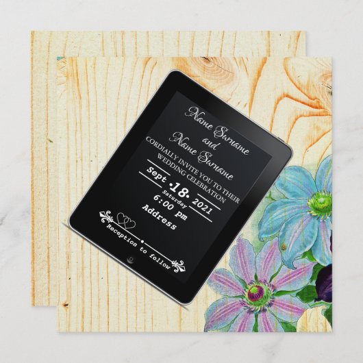 イパド 招待状 (正面/裏面)