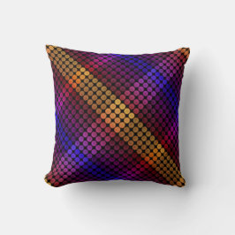 イパネマは黒の上に円を描き、正方形を形成する クッション