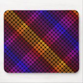 イパネマは黒の上に円を描き、正方形を形成する マウスパッド (正面)