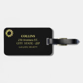 イパネマチュピチペルースケッチオンブラック ラゲッジタグ (裏面横)