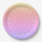 イパネマピンクビーズドイリー紙プレート ペーパープレート (正面)