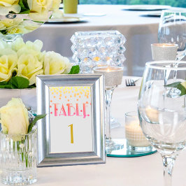 イパネマフラミンゴ水玉模様シャワー テーブルナンバー