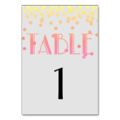 イパネマフラミンゴ水玉模様シャワー テーブルナンバー (裏面)