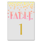 イパネマフラミンゴ水玉模様シャワー テーブルナンバー (正面)