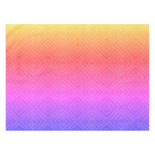 イパネマレインボー催眠ダイヤモンドモダンアポップ・アートのート テーブルクロス (正面(横))