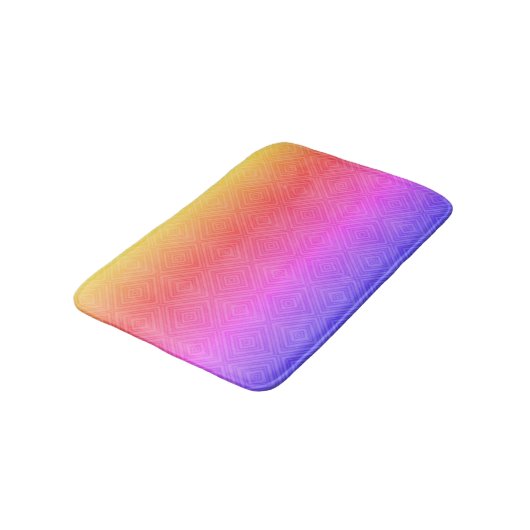 イパネマレインボー催眠ダイヤモンドモダンアポップ・アートのート バスマット (アングル)