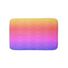 イパネマレインボー催眠ダイヤモンドモダンアポップ・アートのート バスマット