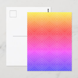 イパネマレインボー催眠ダイヤモンドモダンアポップ・アートのート ポストカード
